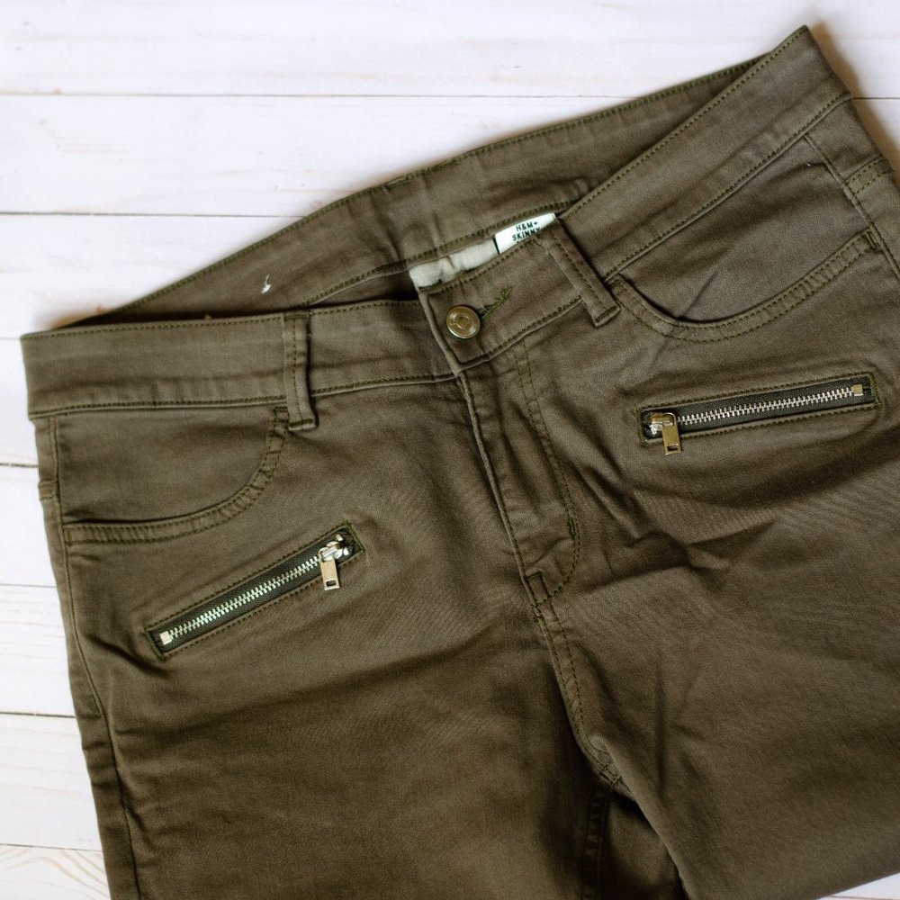 H&M Skinny Ankle Moto Pants
